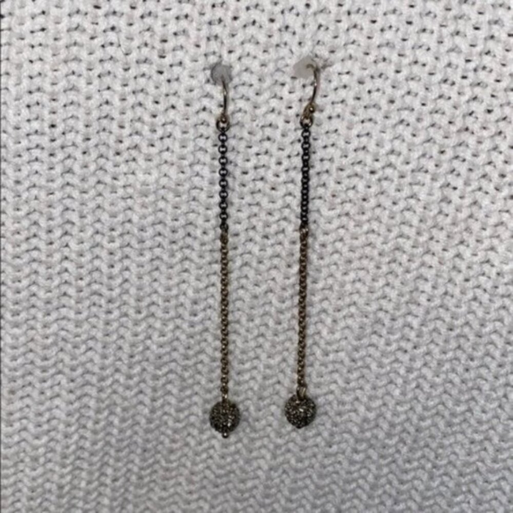 Gold and Silver Minimalist Dangle Earrings